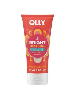 Olly Bright Mood + Skin Radiant Citrus Currant Body Scrub - Coral
